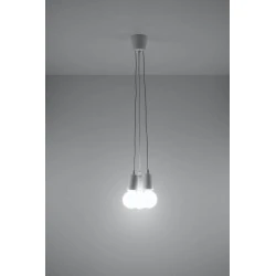 Oswietlenie-sufitowe - lampa wisząca diego 3 białe oprawy na żarówkę e27 sl.0570 sollux 