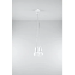 Oswietlenie-sufitowe - lampa wisząca diego 3 białe oprawy na żarówkę e27 sl.0570 sollux 