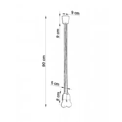 Oswietlenie-sufitowe - lampa wisząca diego 3 białe oprawy na żarówkę e27 sl.0570 sollux 