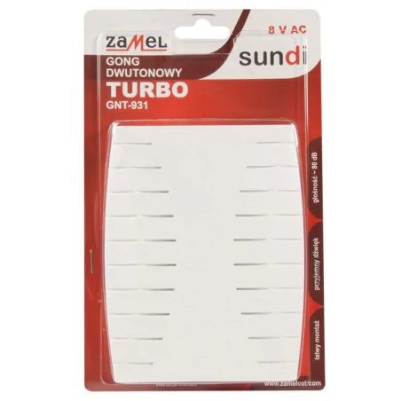 Dzwonki-do-drzwi-przewodowe - dzwonek do drzwi dwutonowy przewodowy biały gnt-931 zamel 