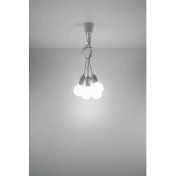 Oswietlenie-sufitowe - sl.0571 lampa wisząca diego 5 biała zwis na 5 żarówek e27 sollux 