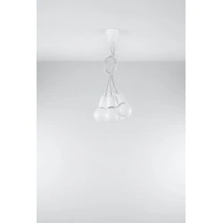 Oswietlenie-sufitowe - sl.0571 lampa wisząca diego 5 biała zwis na 5 żarówek e27 sollux 