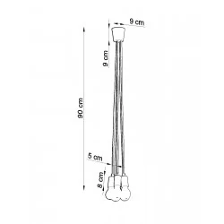 Oswietlenie-sufitowe - sl.0571 lampa wisząca diego 5 biała zwis na 5 żarówek e27 sollux 