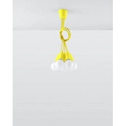 Oswietlenie-sufitowe - sl.0580 żółta lampa wisząca zwis 5xe27 diego 5 sollux 