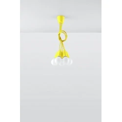 Oswietlenie-sufitowe - sl.0580 żółta lampa wisząca zwis 5xe27 diego 5 sollux 