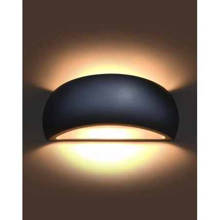 Kinkiety - szary kinkiet ceramiczny pontius sl.0875 sollux lighting 