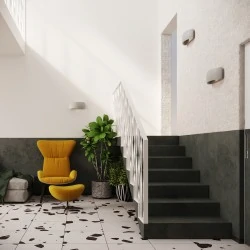 Kinkiety - szary kinkiet ceramiczny pontius sl.0875 sollux lighting 