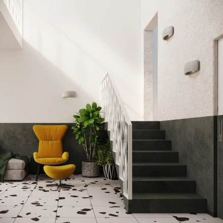 Kinkiety - szary kinkiet ceramiczny pontius sl.0875 sollux lighting 