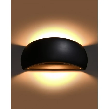 Kinkiety - czarny kinkiet ceramiczny pontius sl.0876 sollux lighting 