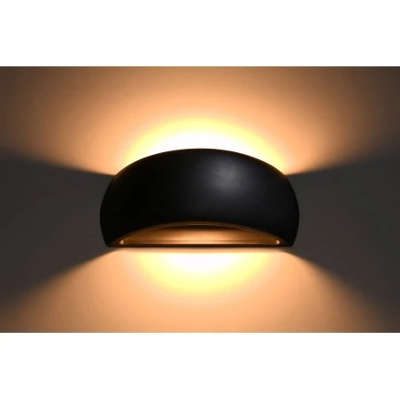 Kinkiety - czarny kinkiet ceramiczny pontius sl.0876 sollux lighting 