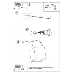 Kinkiety - ceramiczny kinkiet leo sl.0005 sollux lighting 