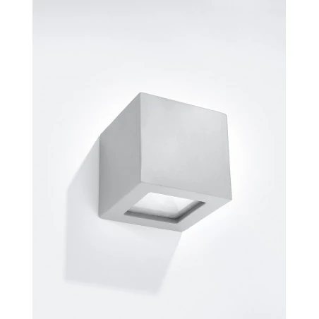 Kinkiety - ceramiczny szary kinkiet leo sl.0871 sollux lighting 