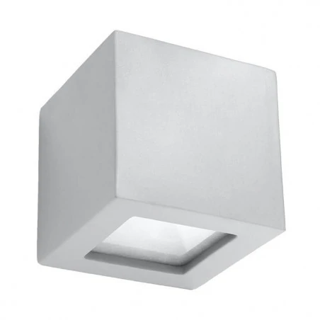 Kinkiety - ceramiczny szary kinkiet leo sl.0871 sollux lighting 