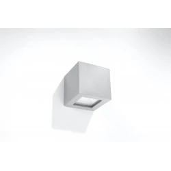 Kinkiety - ceramiczny szary kinkiet leo sl.0871 sollux lighting 