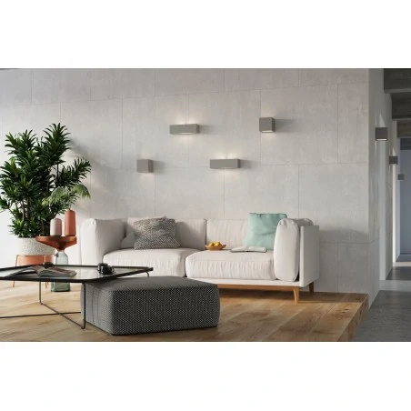 Kinkiety - ceramiczny szary kinkiet leo sl.0871 sollux lighting 