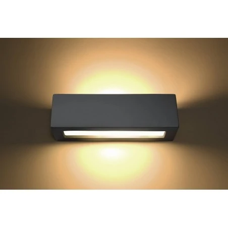 Kinkiety - szary ceramiczny kinkiet vega sl.0877 sollux lighting 