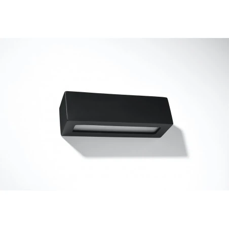 Kinkiety - czarny ceramiczny kinkiet vega sl.0878 sollux lighting 