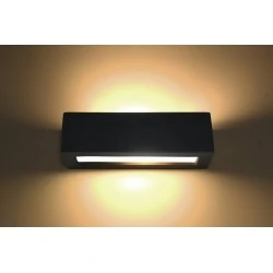 Kinkiety - czarny ceramiczny kinkiet vega sl.0878 sollux lighting 