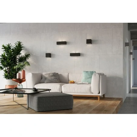 Kinkiety - czarny ceramiczny kinkiet vega sl.0878 sollux lighting 