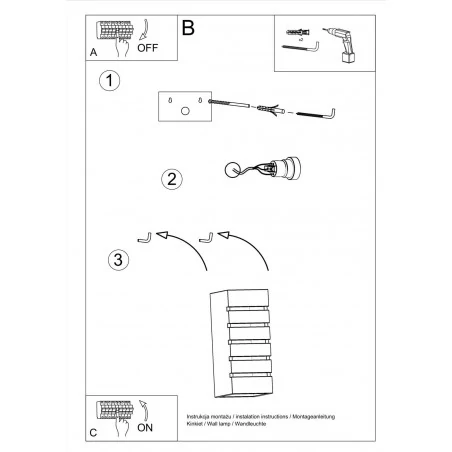 Kinkiety - ceramiczny kinkiet samir sl.0161 sollux lighting 
