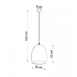 Oswietlenie-sufitowe - ceramiczna lampa wisząca flawiusz sl.0848 sollux lighting 