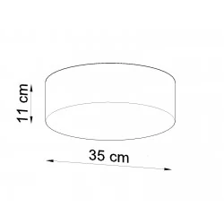 Oswietlenie-sufitowe - czarny plafon 2xe27 arena 35 sl.121 sollux lighting 