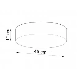 Oswietlenie-sufitowe - czarny plafon 3xe27 arena 45 sl.0124 sollux lighting 