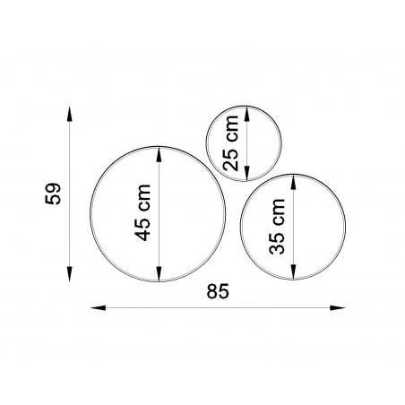 Oswietlenie-sufitowe - szary plafon 3xe27 arena 45 sl.0125 sollux lighting 