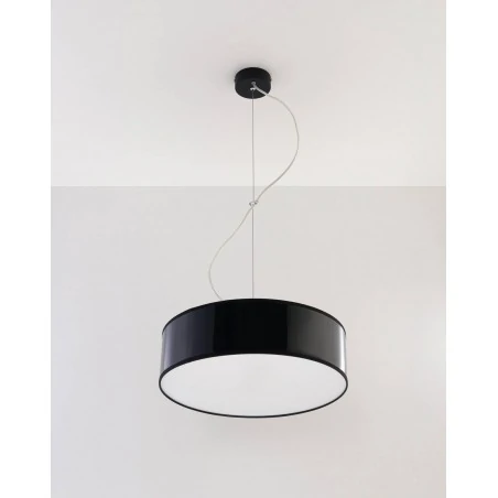 Oswietlenie-sufitowe - czarna lampa wisząca 2xe27 arena 35 sl.0115 sollux lighting 