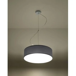 Oswietlenie-sufitowe - szara lampa wisząca 2xe27 arena 35 sl.0116 sollux lighting 