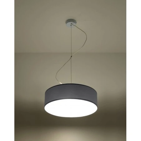Oswietlenie-sufitowe - szara lampa wisząca 2xe27 arena 35 sl.0116 sollux lighting 