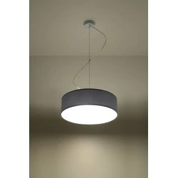 Oswietlenie-sufitowe - szara lampa wisząca 2xe27 arena 35 sl.0116 sollux lighting 