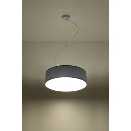Oswietlenie-sufitowe - szara lampa wisząca 2xe27 arena 35 sl.0116 sollux lighting 