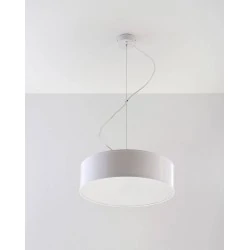 Oswietlenie-sufitowe - biała lampa wisząca 2xe27 arena 35 sl.0117 sollux lighting 