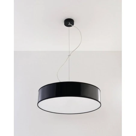 Lampy-sufitowe - sl.0118 lampa wisząca sufitowa 3xe27 arena 45 czarna sollux 