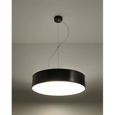 Lampy-sufitowe - sl.0118 lampa wisząca sufitowa 3xe27 arena 45 czarna sollux 