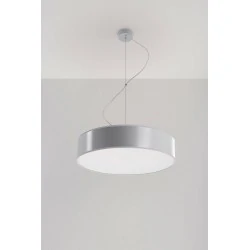 Oswietlenie-sufitowe - szara lampa wisząca 3xe27 arena 45 sl.0119 sollux lighting 