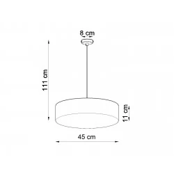 Oswietlenie-sufitowe - szara lampa wisząca 3xe27 arena 45 sl.0119 sollux lighting 