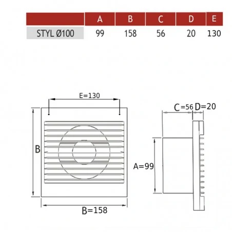 Wentylatory-z-wylacznikiem-mech - 007-0002p wentylator wyciągowy z przepustnicą i wyłącznikiem sznurkowym dospel 100 wpp 