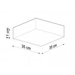 Oswietlenie-sufitowe - czarny plafon 2xe27 horus 35 sl.0136 sollux lighting 