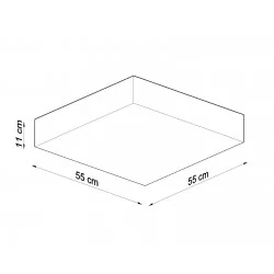 Oswietlenie-sufitowe - szary plafon 4xe27 horus 55 sl.0921 sollux lighting 