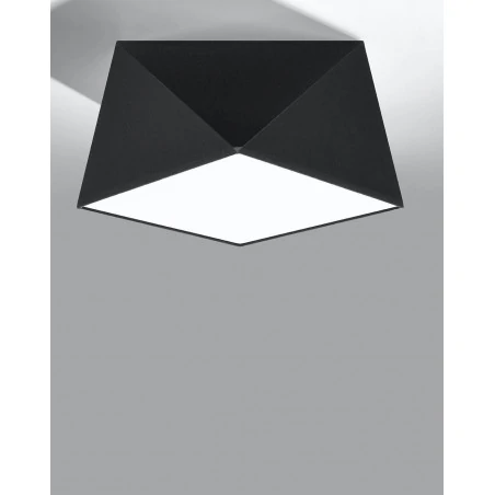 Oswietlenie-sufitowe - czarny plafon hexa 25 sl.0687 sollux lighting 