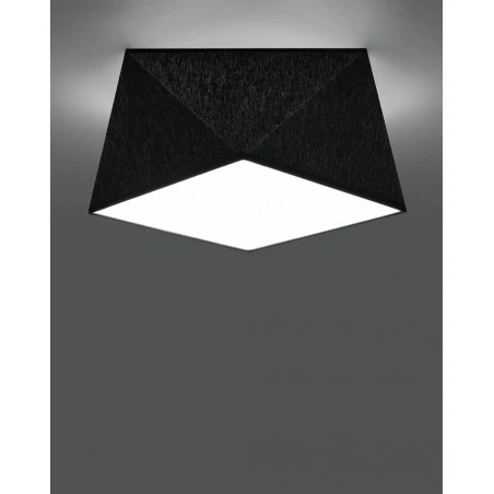 Oswietlenie-sufitowe - czarny plafon hexa 25 sl.0687 sollux lighting 