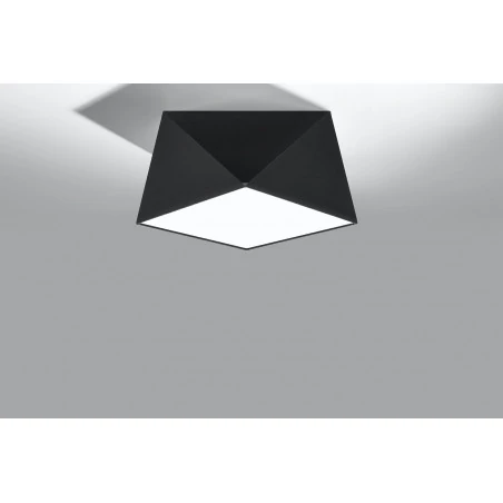 Oswietlenie-sufitowe - czarny plafon hexa 25 sl.0687 sollux lighting 