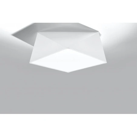 Oswietlenie-sufitowe - biały plafon 2xe27 hexa 35 sl.0689 sollux lighting 