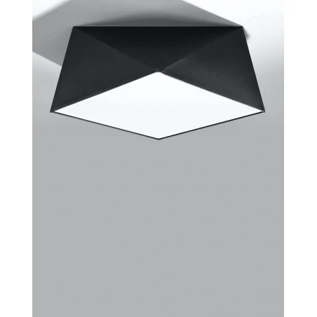 Oswietlenie-sufitowe - czarny plafon 2xe27 hexa 35 sl.0690 sollux lighting 