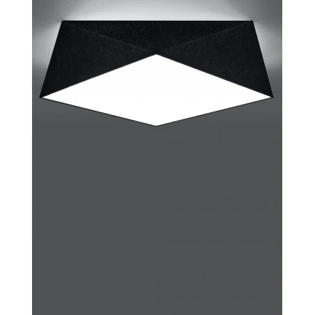 Oswietlenie-sufitowe - czarny plafon 3xe27 hexa 45 sl.0693 sollux lighting 