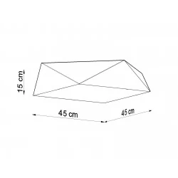 Oswietlenie-sufitowe - czarny plafon 3xe27 hexa 45 sl.0693 sollux lighting 