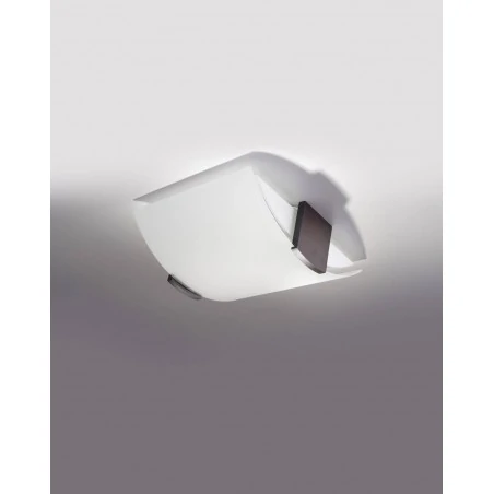 Plafony - sl.0186 plafon półokrągły biały wenge 2xe27 emilio sollux 