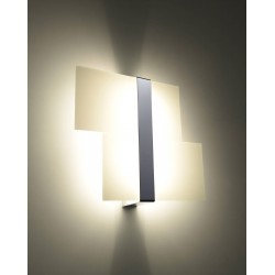 Kinkiety - biały kinkiet massimo chrom sl.0187 sollux lighting 